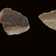 From left to right: a pot lid, flake, and blade (not to scale).